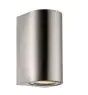 Nordlux Canto Maxi 2 Wall Light Stainless Steel Up & Down | IP44 - Suitable for 2x GU10
